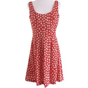 Nine West polka dots dress red size 12